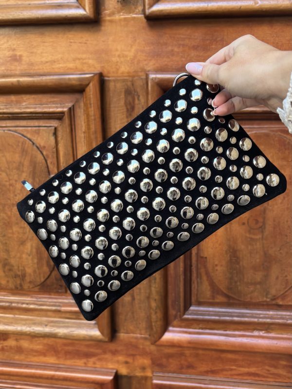 Pochette clous - noire