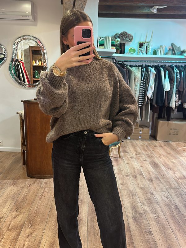 Pull Léana taupe