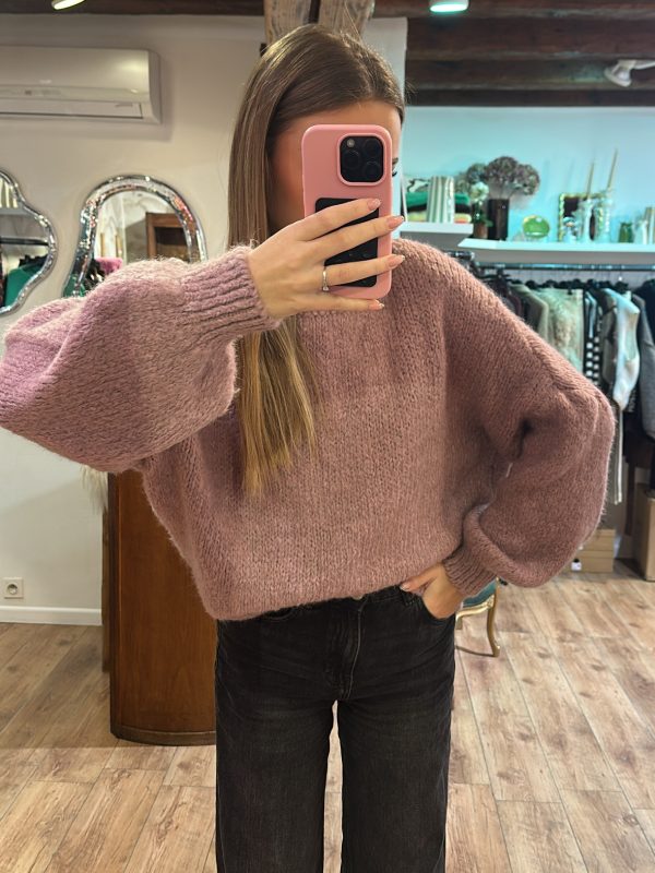 Pull Léana vieux rose