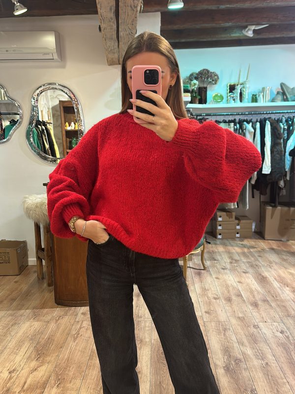 Pull Léana rouge