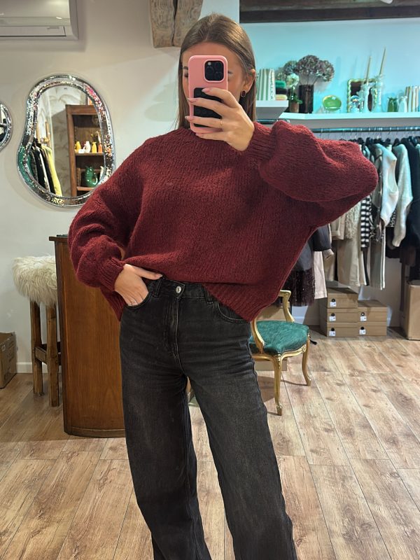 Pull Léana bordeaux