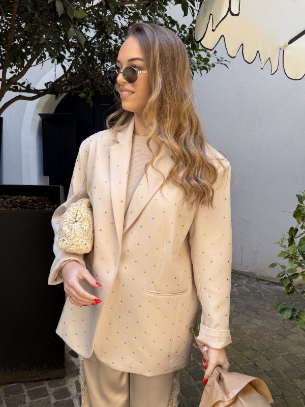 Blazer STRASS crème