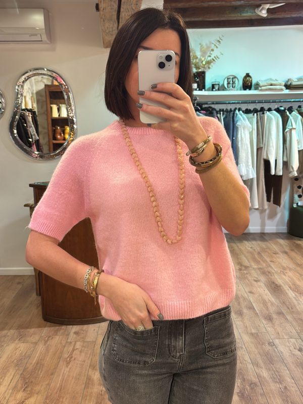 Pull Agathe rose pale