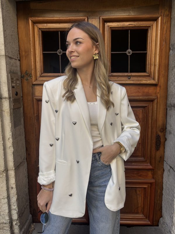 Blazer COEUR blanc