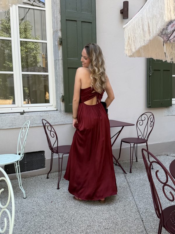 Robe Léonie bordeau